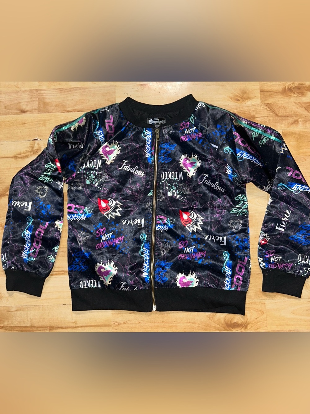 Disney Descendants 3 Girls Lightweight Bomber Jacket Size 10/12 (M)